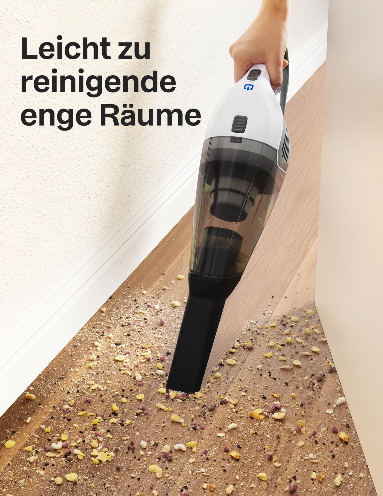 Leichter Handstaubsauger mit Schnellladung